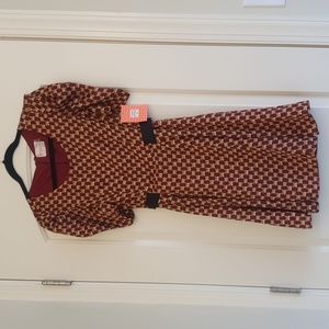 Modcloth Moon Fox Racoon Print Dress